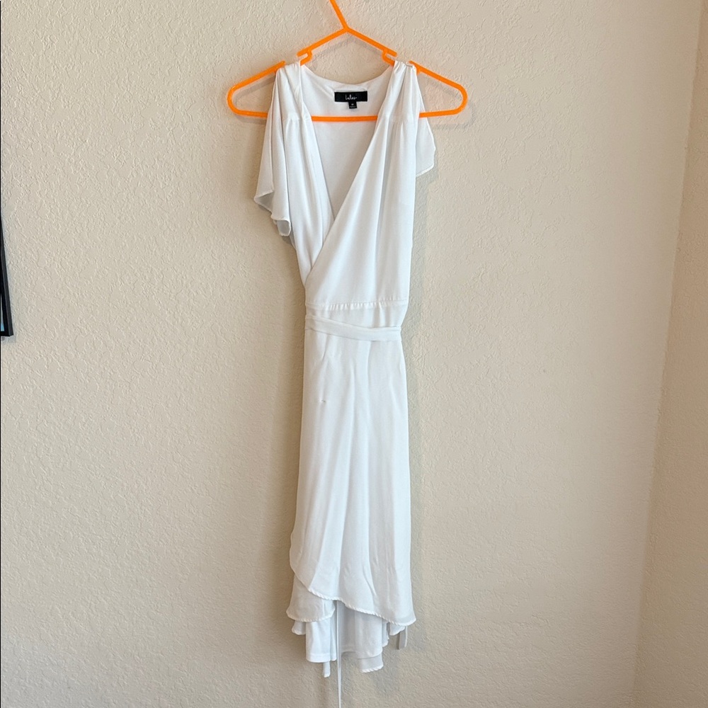 Lulu's White Asymmetrical Mini Dress